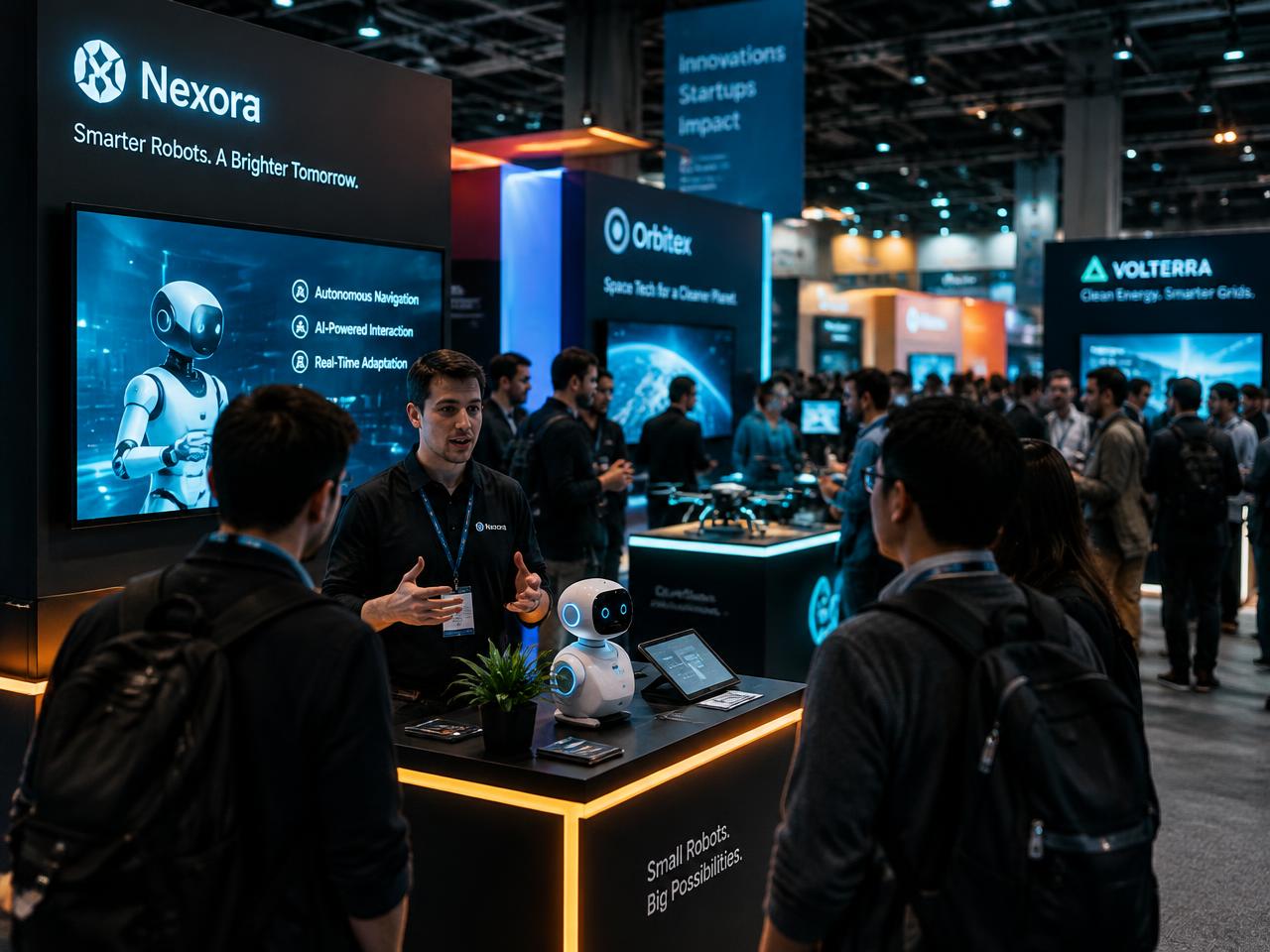 Stands de start-ups innovantes dans les allées du CES